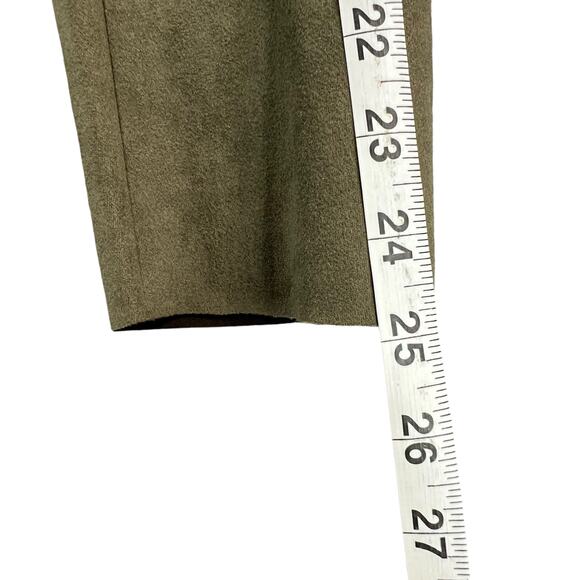 Carolina Belle Long Blazer Womens M Olive Green Snap Jacket Minimalist Corpcore - Picture 11 of 15